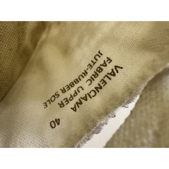 GAIMO Ankle Tie Wedge Espadrilles Sandals EU 40 US 9 Ivory Bridal Made In Spain - Picture 9 of 16